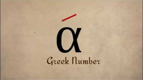History of Greek Numeral System