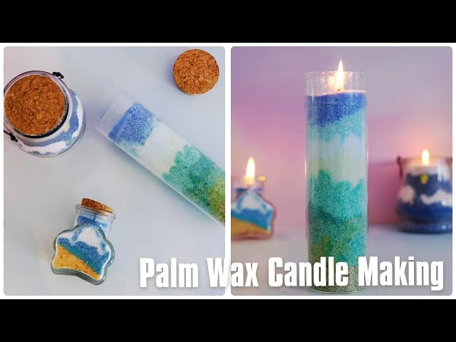 Sand Candles using Palm Wax beads - CandleMaking