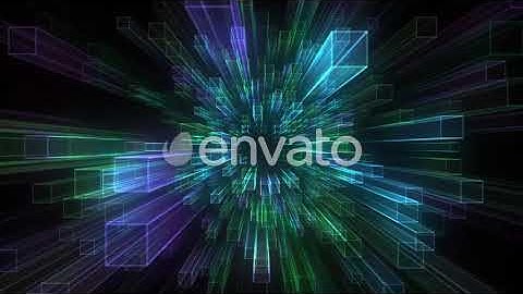 Data Transfer Hologram Squares | Motion Graphics - Videohive template