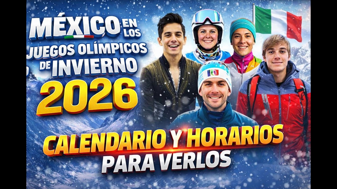 Donovan Carrillo y Equipo Mexicano | Horarios y Calendario COMPLETO Olímpicos de Invierno Milán 2026