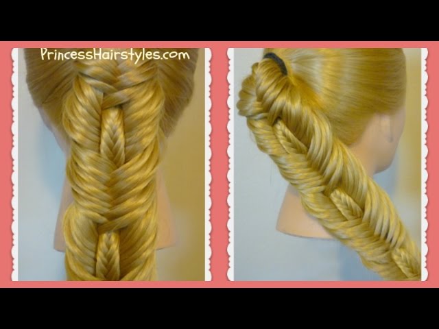 Half up Fishtail Hairstyle - YouTube