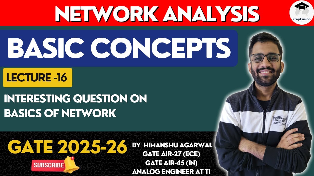 Interesting Question on Basics of Network || Network Analysis || GATE ...