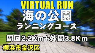 【バーチャル ラン】海の公園ランニングコース6km(周回コース2.2+外周3.8km) 【トレッドミルで見る動画 Virtual Run】2019年5月