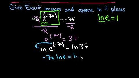Solve Exponential Equation with Base e Using Logarithms