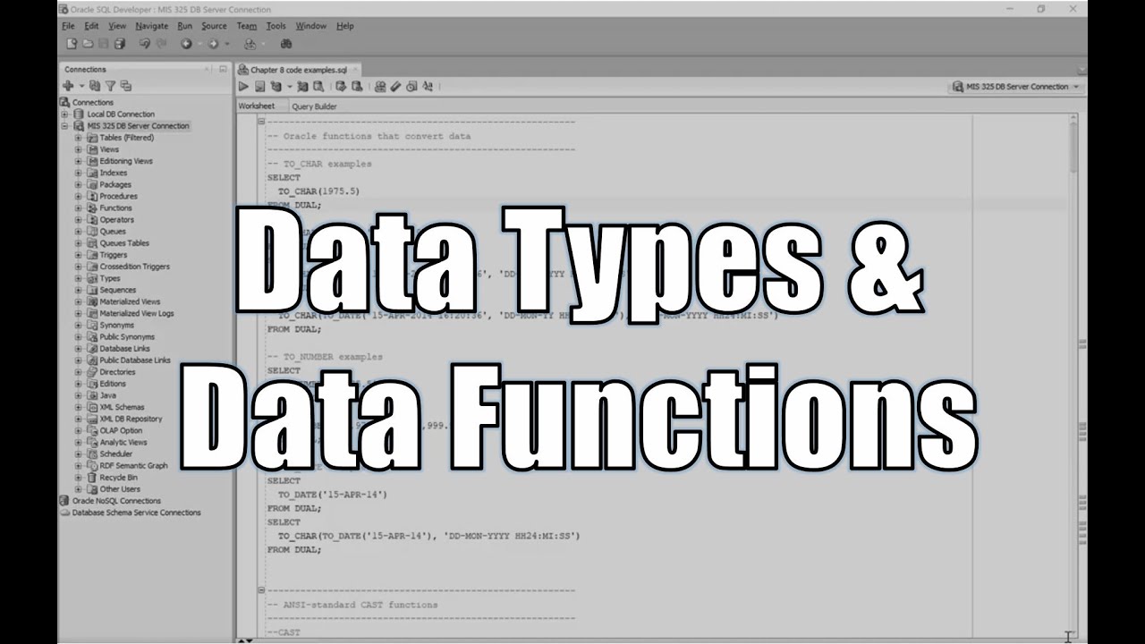Data Types and Functions - YouTube