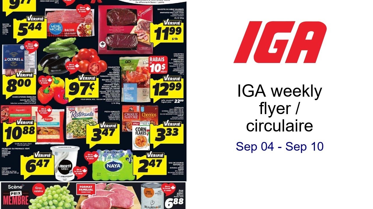 IGA weekly flyer / circulaire Sep 04 - Sep 10