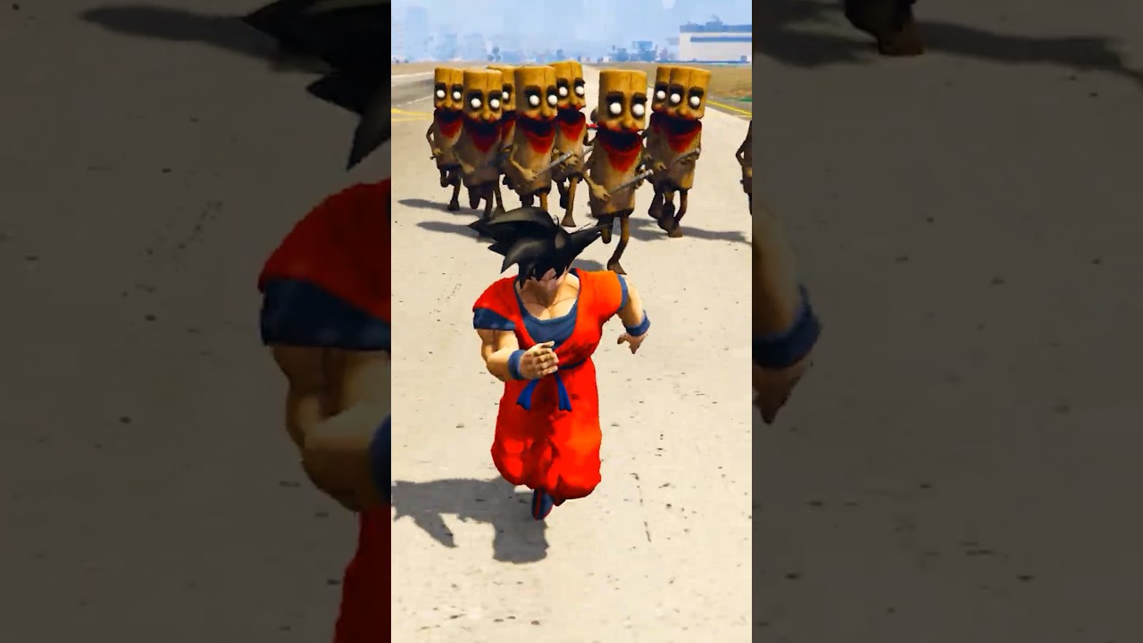 😱 goku run away from Tung Tung sahur short28 