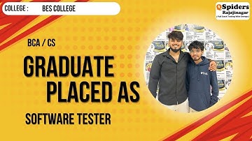 Student Placement Story as Content SOFTWARE TESTER  | QSpiders | Rajajinagar