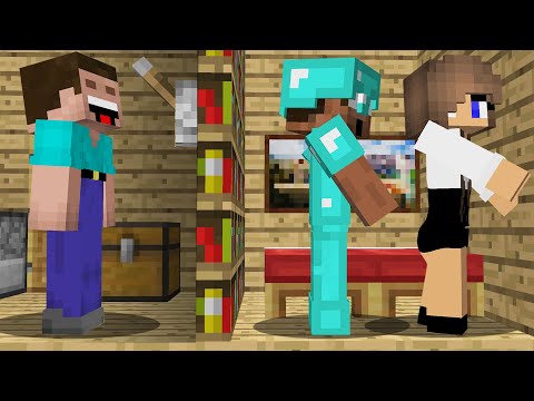 WHAT DOES a PRO do with a GIRL in a SECRET ROOM? in Minecraft Noob vs Pro