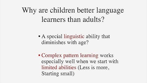Maturational Constraints on Learning: Impact of Early Life Deprivation on Cognition - Elissa Newport
