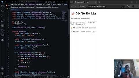 JavaScript- To do list