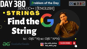 D-381 Find the String |Google| DFS | BackTracking | GFG POTD| GeeksForGeeks Problem Of the Day |