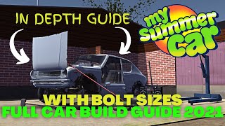 My Summer Car - FULL Car Build Guide 2021! - [FULL TUTORIAL] (Timestamps Included)