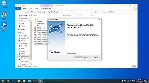 Installing ATS8600 on Windows 10 PC