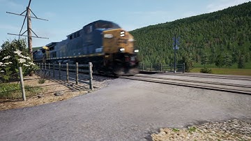 TSW:2 Railfanning Sand patch part 5. Chasing CSX coal train