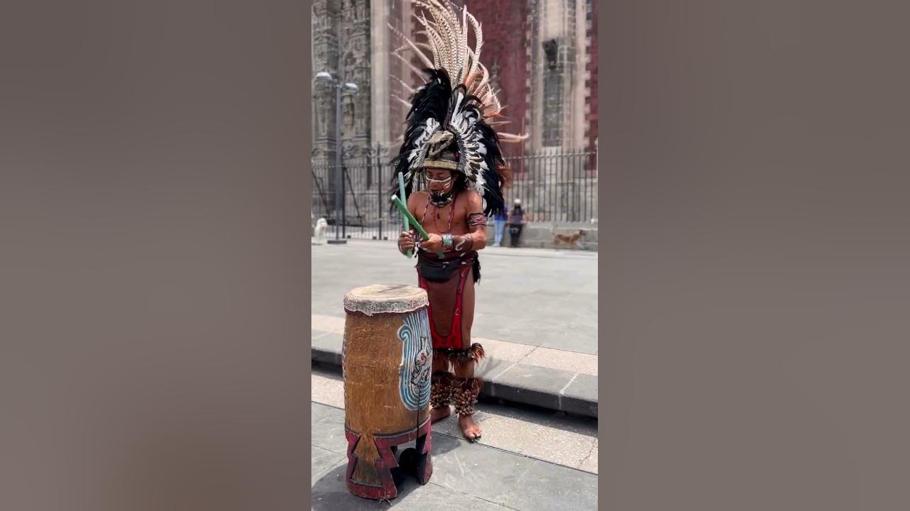 🇲🇽 Epic Drumming in the Heart of Mexico! 🥁 #mexicocity #aztec #drumming #travel #shorts #music