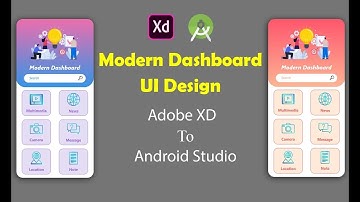 Xd Android Modern dashboard Screen Design Ui Tutorial | Adobe Xd to Android Studio Xml Tutorial 4