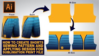 Sublimation Jersey shorts pattern and Designing | Adobe Illustrator Tutorials screenshot 1