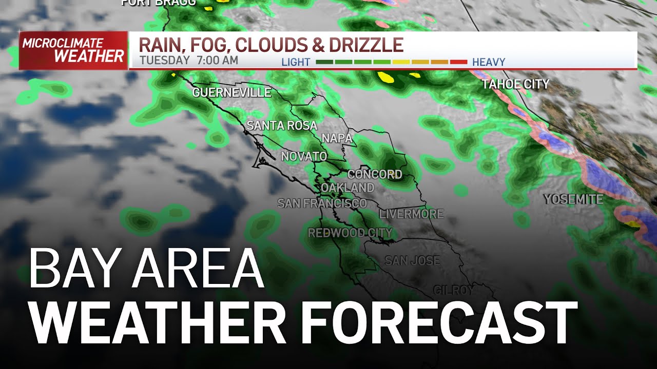 Bay Area Forecast: Heavier Rain Tonight and Early Tomorrow - YouTube