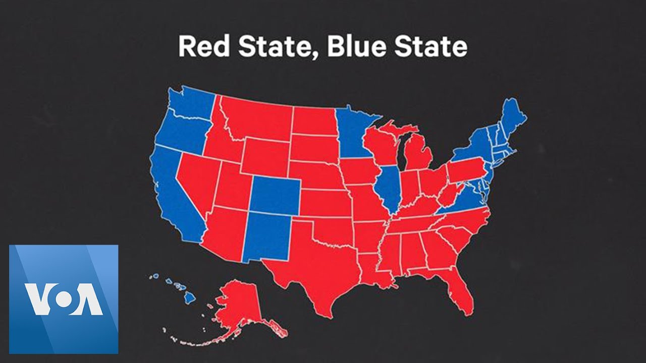 United States Map Blue