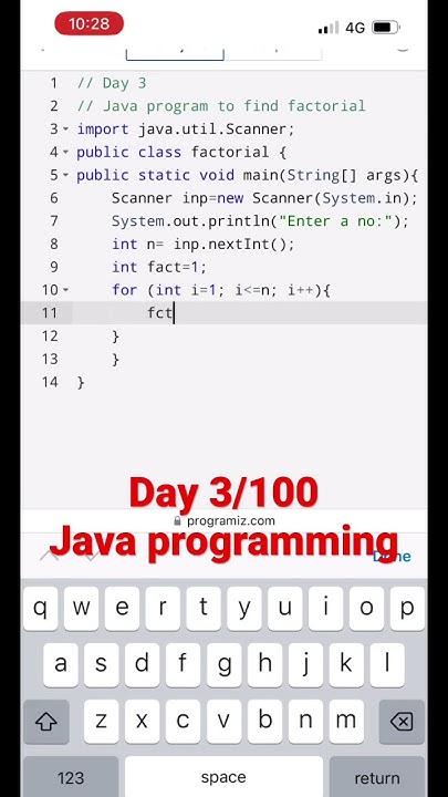 3. Java program to find the factorial of a number |#factorial-program,# ...