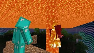 Minecraft but the lava FALLS every minute...
