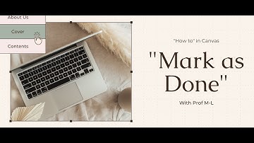 Canvas "Mark as Done" Tutorial