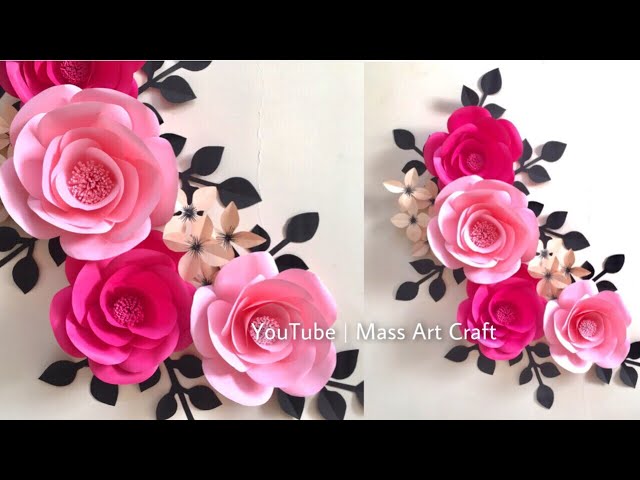 DIY LARGE PAPER FLOWERS ❀ CRICUT IS OPTIONAL! - (files can be