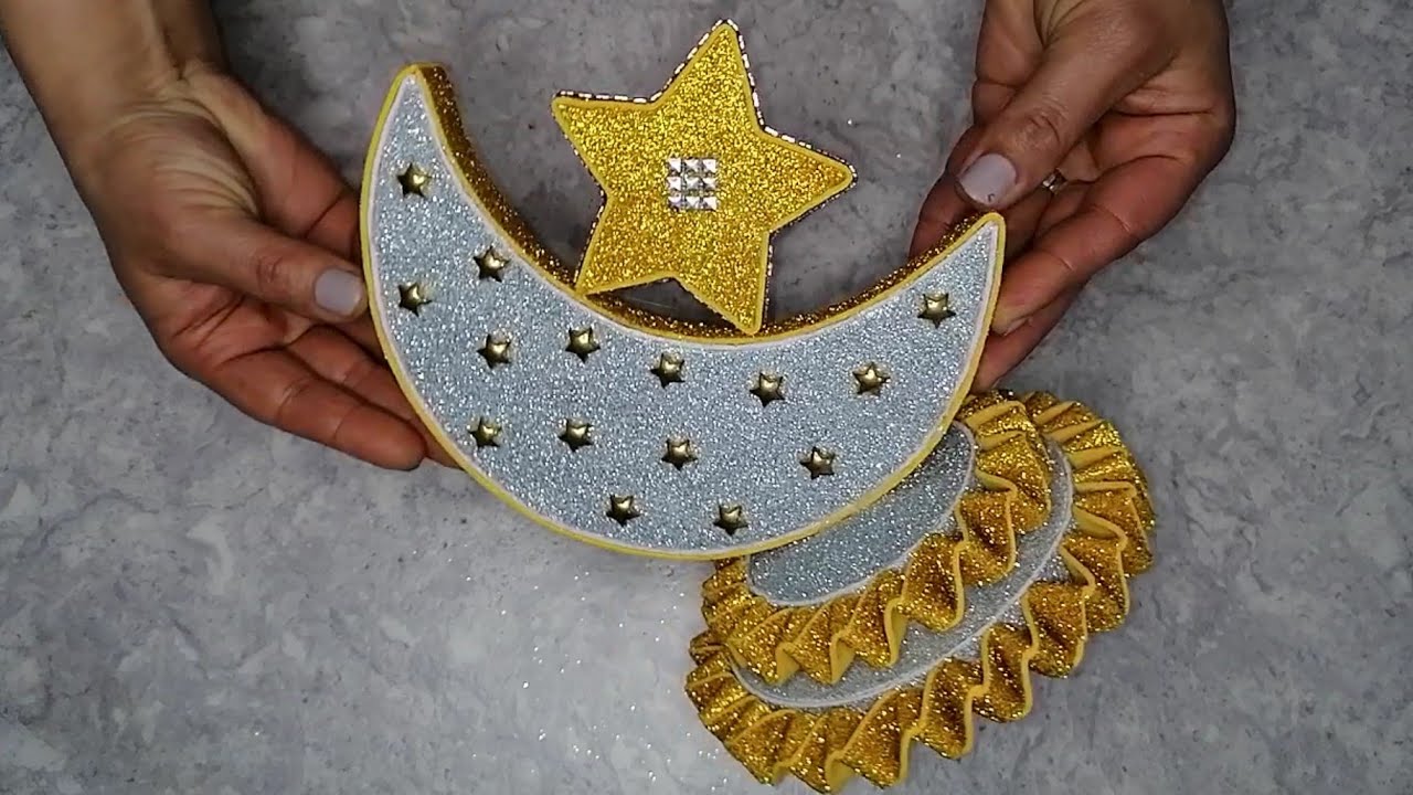 Decorazioni natalizie con gomma crepla/Christmas star/stella di Natale/ DIY home decor/ fai da te