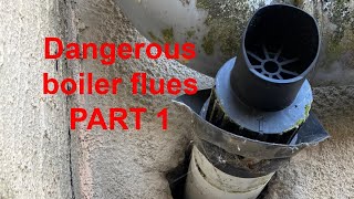 Gas boiler flues CORRECT INSTALLATION OF BOILER FLUES PART1, how boiler flues are installed.