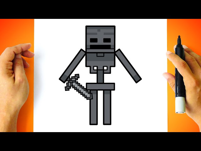 Como Desenhar Um Esqueleto De Minecraft Cómo Hacer Un Esqueleto De