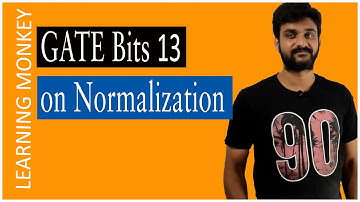 GATE Bits 13 on Normalization || Lesson 82.3 || DBMS || Learning  Monkey ||