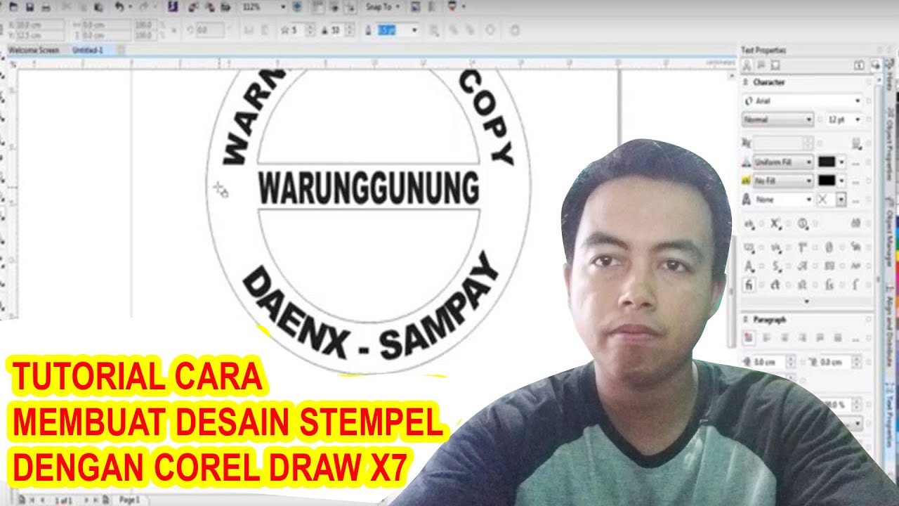 TUTORIAL CARA  MEMBUAT  DESAIN  STEMPEL DENGAN  COREL  DRAW  X7  