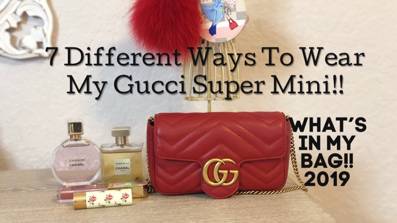 Gucci Marmont Super Mini! Unboxing, what fits inside, different ways to  wear 