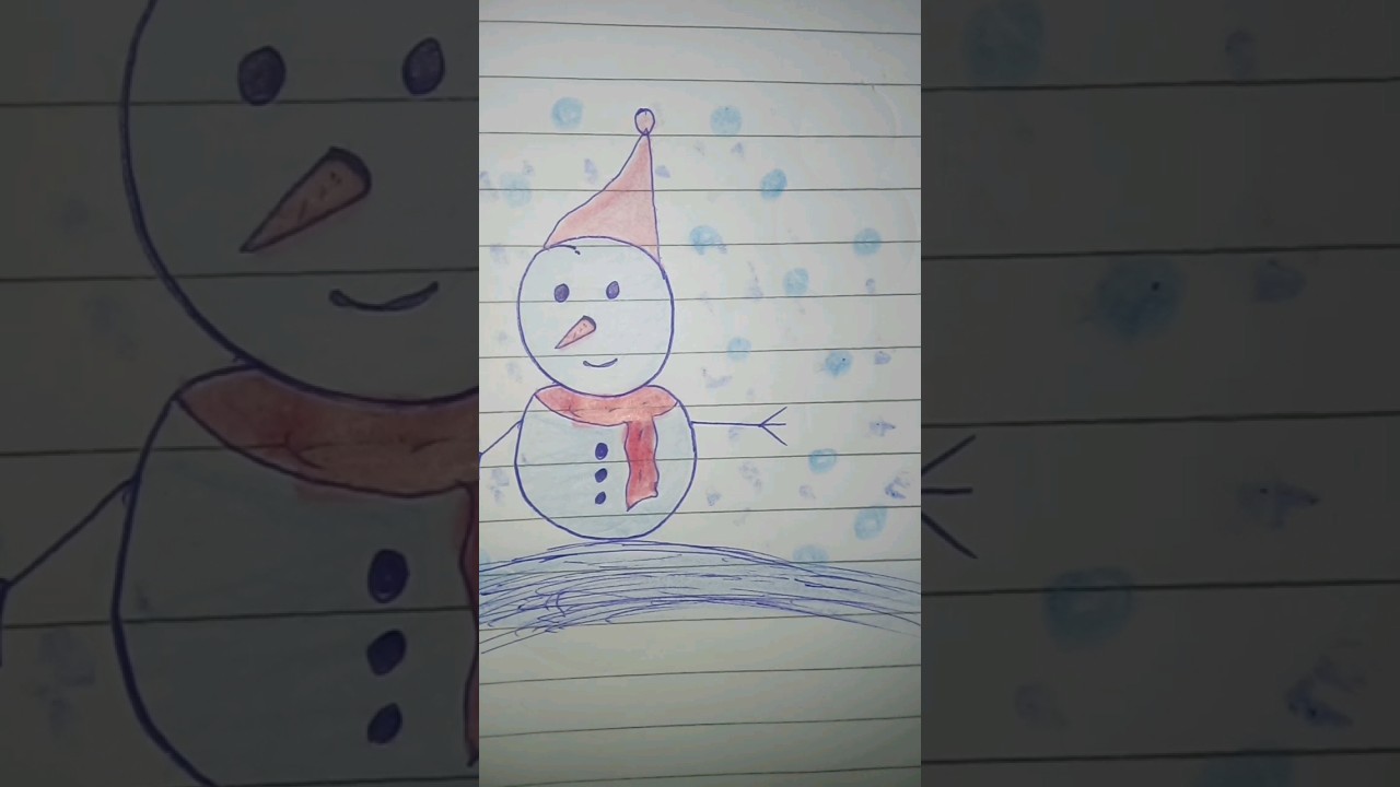 8=Snowman||How to turn number 8 into a cute snowman||Easy step by step.. 