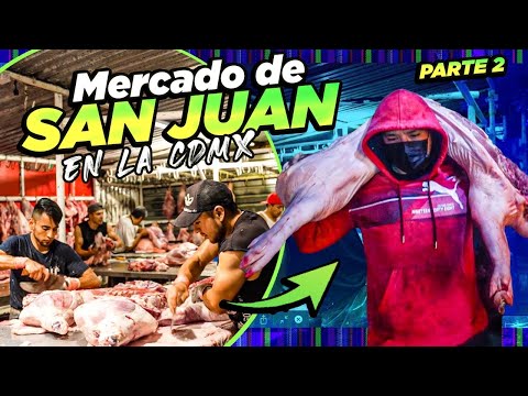 Así TRABAJAN 🔪 el PUERCO 🐖 en El MERCADO DE CARNE 🥩 MÁS GRANDE - San Juan Pantitlán