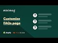 How to edit the FAQ Page of your Shopify store | Minimog theme Shopify tutorial