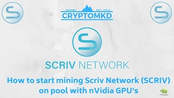 How to start mining Scriv Network (SCRIV) on pool with nVidia GPU