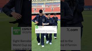 Eight players from Barcelona have been called to the World Cup😳 #shorts