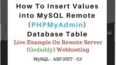 Insert Data Into MYSQL Table Remote Database (PHPMyAdmin 4.5.1) c#
