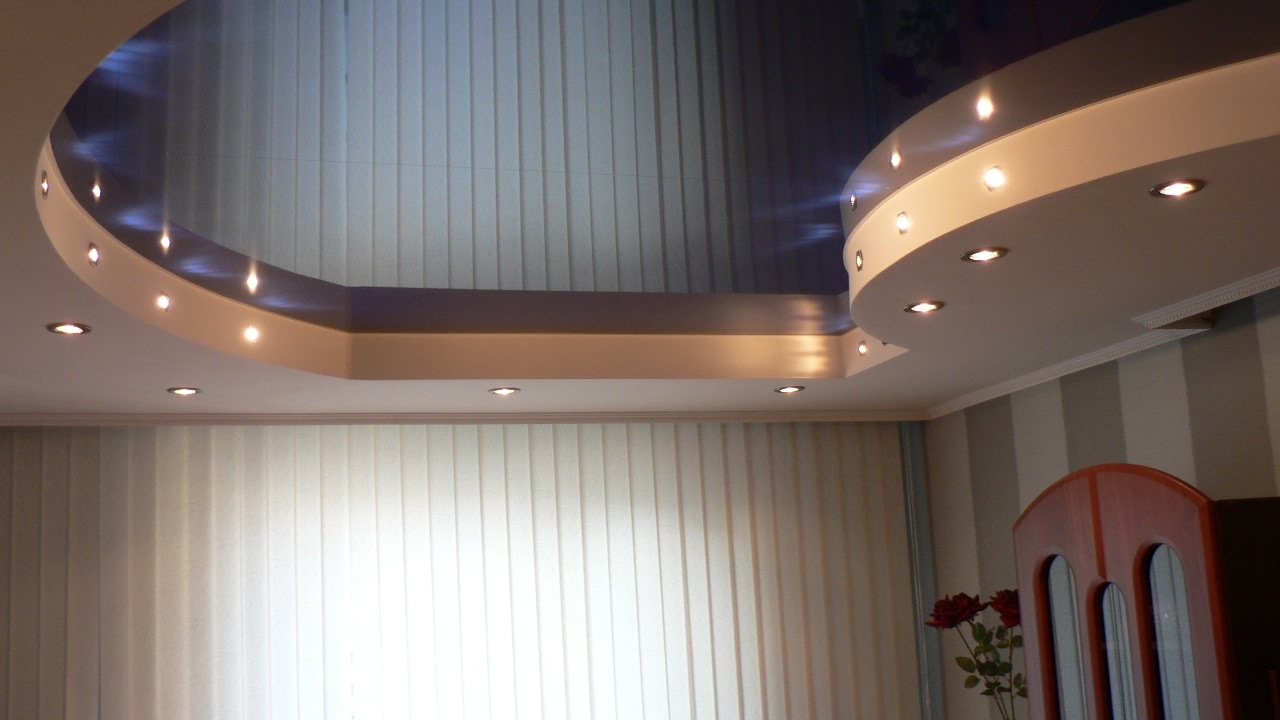 многоуровневые натяжные потолки