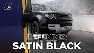 2023 LAND ROVER DEFENDER gets a SATIN BLACK WRAP! | Autowrap Manchester