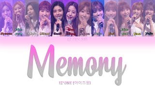 IZ*ONE (아이즈원) - 'Memory' (비밀의 시간) (Han/Rom/Eng) Color Coded Lyrics