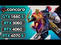 Concord Beta | GTX 1660 SUPER | RTX 3060 | RTX 4060 | RTX 4070 SUPER