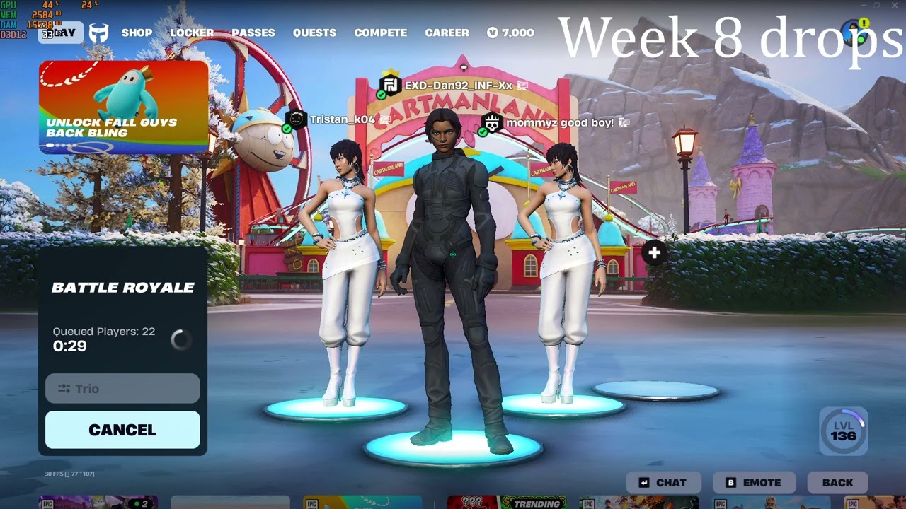 Week 8 drops - Fortnite Team 3