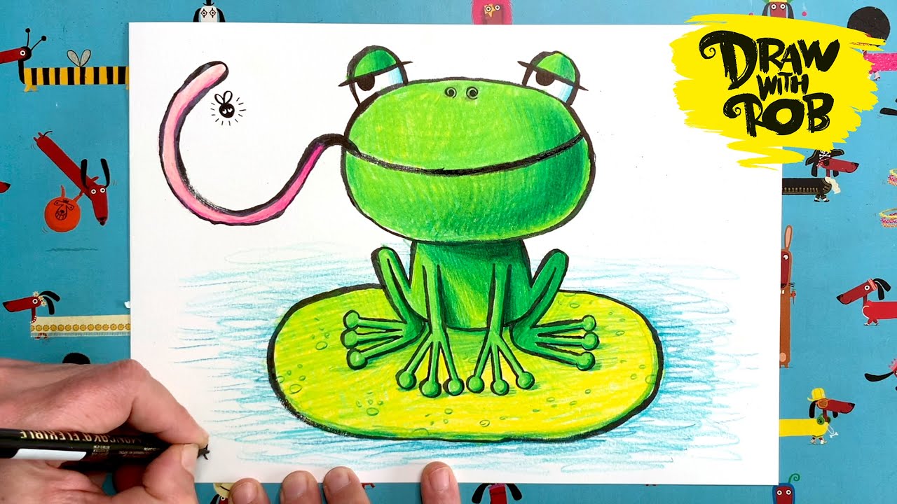 Drawwithrob 87 Frog Youtube