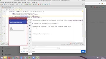 Creating Spinner using ArrayAdapter in Android