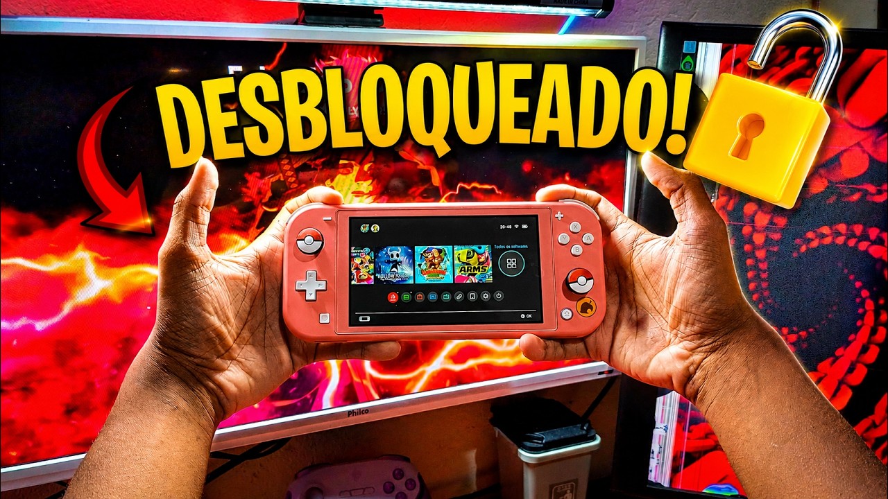 DESBLOQUEEI meu NINTENDO SWITCH LITE! (Valeu a pena!?)