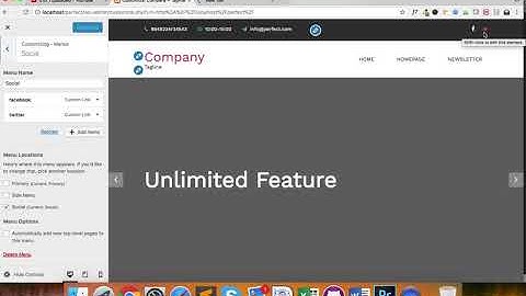 Corporate X Pro WordPress Theme , Widget and Header Settings