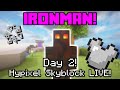 Day 2 of IRONMAN GAMING! | Hypixel Skyblock Live